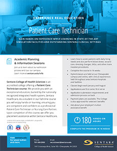 Patient Care Technician Flyer